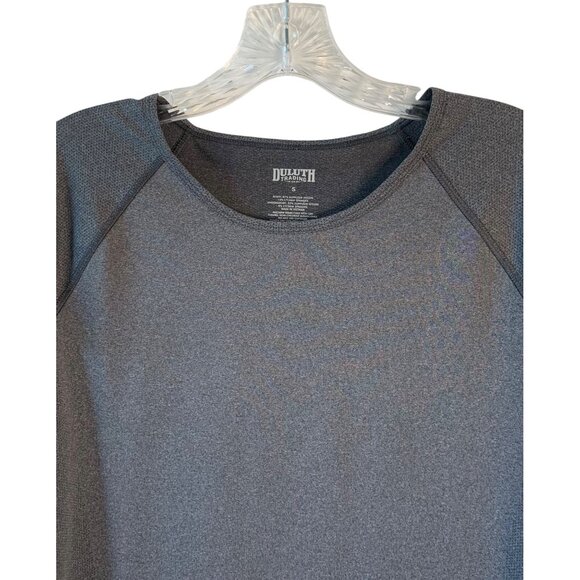 DULUTH TRADING CO. Heather Gray Short Sleeve Breezeshooter Athletic Tee Small - Picture 4 of 9